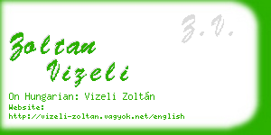 zoltan vizeli business card